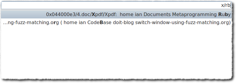 Select Ruby document opened in Xpdf