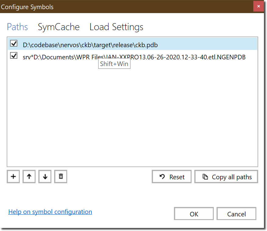 Wpa-Configure-Symbols-Paths